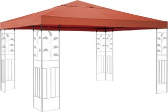 Quick-Star Quick-star - Ersatzdach F&uuml;r Bl&auml;tter Pavillon 3x3m Pavillondach Terra / Rotorange Ral 2001 Ersatzbezug