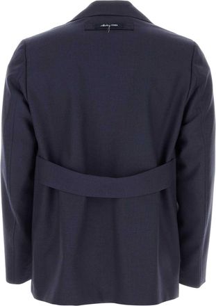 Fendi Mens Virgin Wool Blazer Navy Blazers