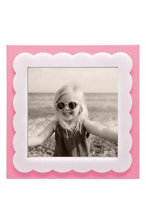 Mariposa Pink Scallop 4 x 4-Inch Picture Frame at Nordstrom