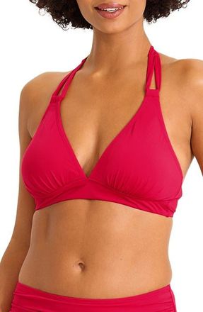 Tommy Bahama Double Strap Halter Bikini Top in Rosso Vivo at Nordstrom, Size X-Large