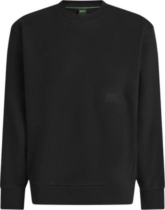 HUGO BOSS SW Crewneck 50564103 - Heren - Sweatshirts - Zwart - L - Katoen - Hoodies & sweatvesten
