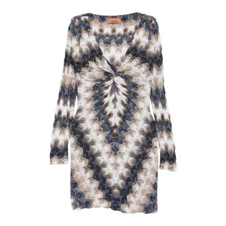 Missoni Knitted Dresses, female, Multicolor, Size: M Short Dress