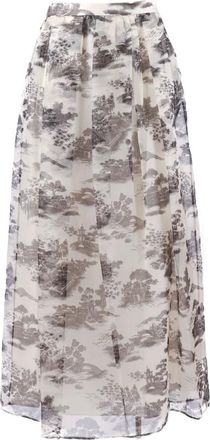 Max Mara Maxi Skirts, female, Multicolor, Size: M Gonna Msesabbia