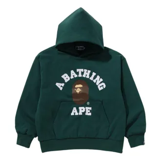 A Bathing Ape College Puffy Relaxed Fit Pullover Hoodie Green 1K80-114-012-GREEN