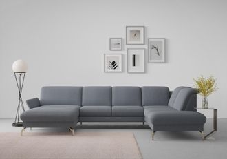 Sit&more Wohnlandschaft »Fashion U-Form« wahlweise mit Kopfteilverstellung, Vorziehsitz, motorisch, Nickelfüsse