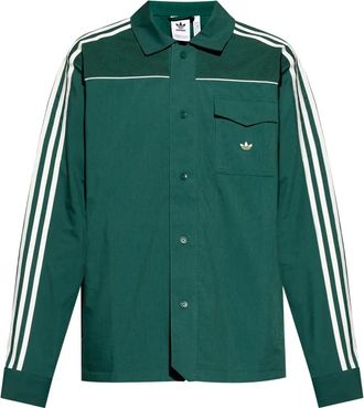 adidas Giacca-camicia con ricamo - Verde