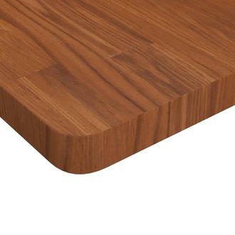 Berkfield Home Square Table Top Dark Brown 80x80x4cm Treated Solid Wood Oak | Size: 80 x 80 x 4 cm