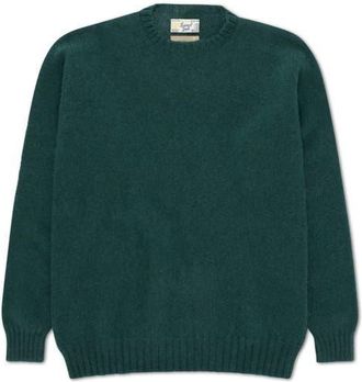 Fortela Shetland Crew Neck Sweater in Forest Green at Nordstrom, Size 44