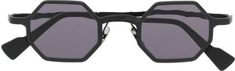 Kuboraum geometric-frame tinted sunglasses - unisex - Metal - 51 - Black
