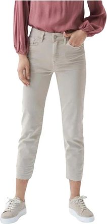 Salsa Cropped Broeken - Dames - Vrijetijds broeken - Beige - W26 L28 - Katoen - Broeken