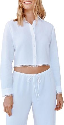 Bella Dahl Crop Shirt in White at Nordstrom, Size X-Small