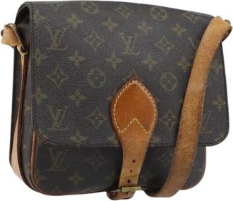 Louis Vuitton Pre-owned Cross Body Bags, female, Brown, Size: ONE SIZE Pre-owned Cartouchiere MM Shoulder Bag