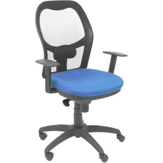 Piqueras y Crespo Silla Jorquera Malla Negra Asiento Bali Azul Marino