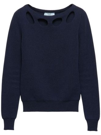 Prada Cotton Boat Neck Sweater