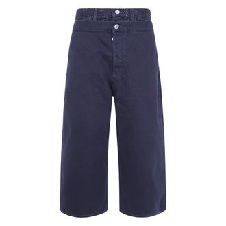 The Attico Washed Denim With Thermostrass Broeken - Dames - Denim shorts - Zwart - W25 - Denim - Korte Broeken