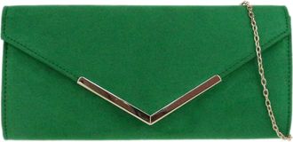Girly HandBags Womens Small Frame Clutch Bag (Green)