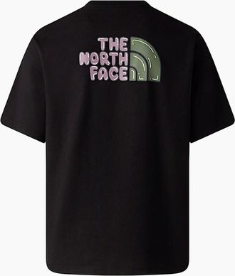 The North Face Mens The North Face Mens T Shirts Bubble Logo Relaxed Fit Crew Neck Summer Tee - Black - Size: 42