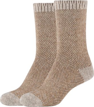 Camano Womens Online Cosy Soft Cashmere Socks 2er Pack, Nature, 35