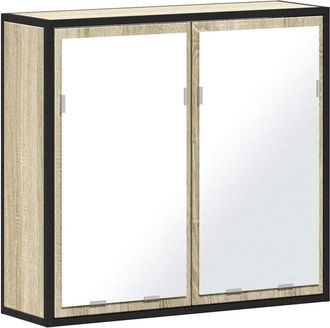 vidaXL Bathroom Mirror Cabinet Sonoma Oak 65x20x60 cm Engineered Wood Vidaxl