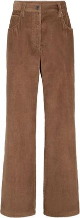Brunello Cucinelli Cotton Corduroy Straight Five-pocket Trousers With Monili
