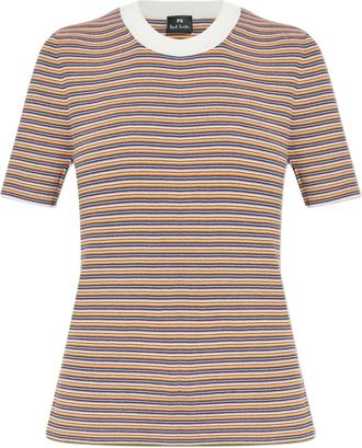 Paul Smith T-shirt in maglia a righe - Rosa