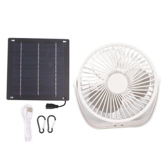 OEM Ventilador Solar Redondo De 6 Pulgadas, 10 W, Alimentado Por Panel Solar Usb, Ventilador Port&aacute;til Para Refrigeraci&oacute;n Y Ventilaci&oacute;n