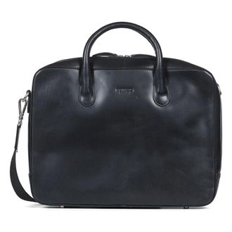 Howard London Laptop Bag Wilfred - Heren - Laptoptassen - Zwart - ONE Size - Leer - Tassen