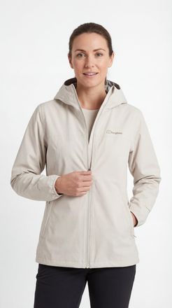 Berghaus Funktionsjacke BERGHAUS W DELUGE PRO 3.0 JKT, Damen, Gr. XXL, stone, Obermaterial: 100% Polyester, Jacken Funktionsjacke, wasserdichtes Hydroshell-Gew