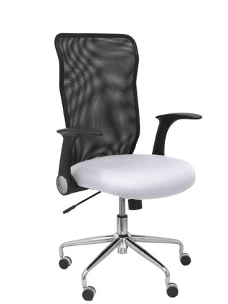 Piqueras y Crespo Silla Minaya Respaldo Malla Negro Asiento Bali Blanco
