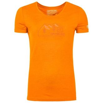 Ortovox 150 Cool Vintage Badge T-Shirt Merinoshirt f&uuml;r Damen | orange