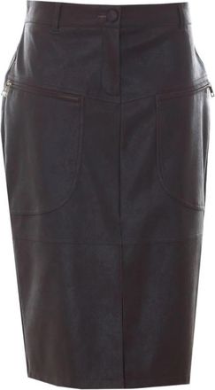 Liu Jo Wf 6209 E1157 Midi Rok - Dames - Kokerrokken - Bruin - M - Leer - Rokken