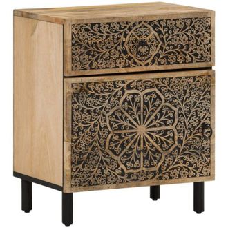 vidaXL Bedside Cabinet 50x33x60 cm Solid Wood Mango Vidaxl