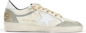 Golden Goose Green White Lace-Up Sneakers