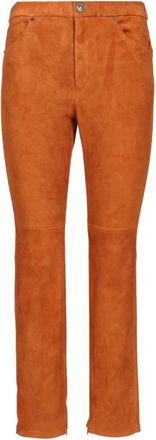 Isabel Marant Dorotthea Suede Trousers - female - Isabel Marant - Slim-fit Trousers - Brown - XS - Trousers