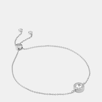Coach Womens Open Circle Slider Bracelet - Silver Metal - One Size