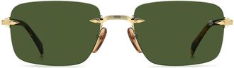 Eyewear by David Beckham Occhiali da sole con montatura a giorno - Oro