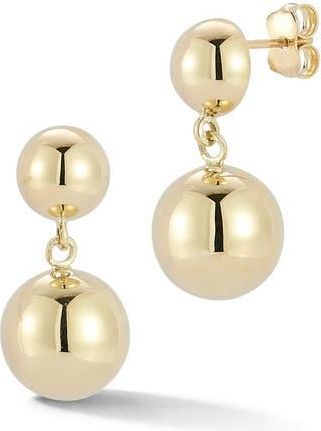 Ember Fine Jewelry 14K Gold Ball Drop Earrings at Nordstrom Rack