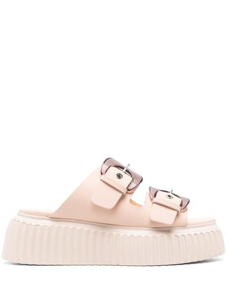 AGL Agatha double-buckle slippers - Pink