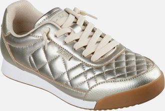 Skechers Womens Skechers BOBS Billie Wild Comfort Synthetic Womens Gold Trainers - Size: 8