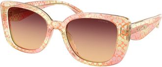 Coach HC8450U CDP48 5934W8 Womens Sunglasses Orange Size 52