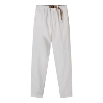White Sand Straight Trousers, male, White, Size: L Greg Summer Co/Li Trousers