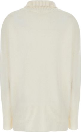 Lisa Yang Womens Sweater Heidi White Cashmere Knitted Tops Top