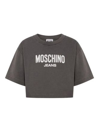 Moschino T-shirt met logoprint - Grijs