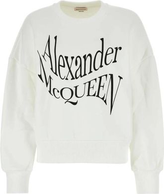 Alexander McQueen Mujer, Sudaderas, Blanco, Talla: S