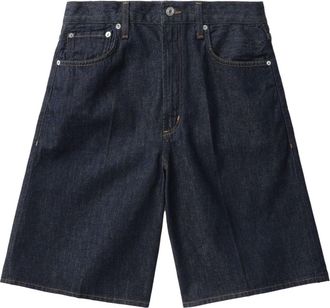 A Gold E Nolan pleated denim shorts - women - Cotton - 24 - Blue