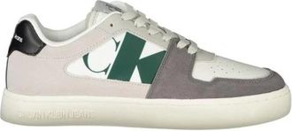 Calvin Klein Witte lage sneakers voor mannen - Heren - Sneakers - Veelkleurig - 43 EU - Polyester - Schoenen
