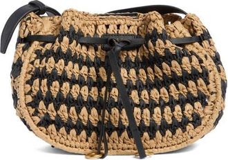 Rag & Bone River Raffia Crossbody Bag in Black Mult at Nordstrom