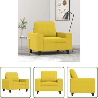 vidaXL Poltrona gialla - Poltrona Giallo Chiaro 60 cm in Tessuto