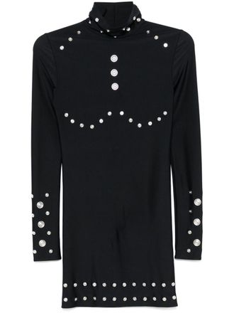 Coperni Snaps mini dress - women - Elastane/Polyamide - L - Black