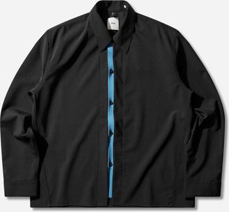 OAMC Men s Double Opening Wool Shirt Black